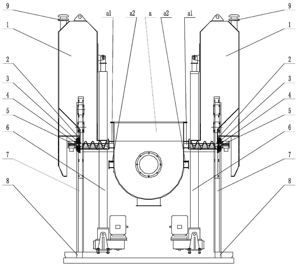 A working method of a dry powder medicament adding device