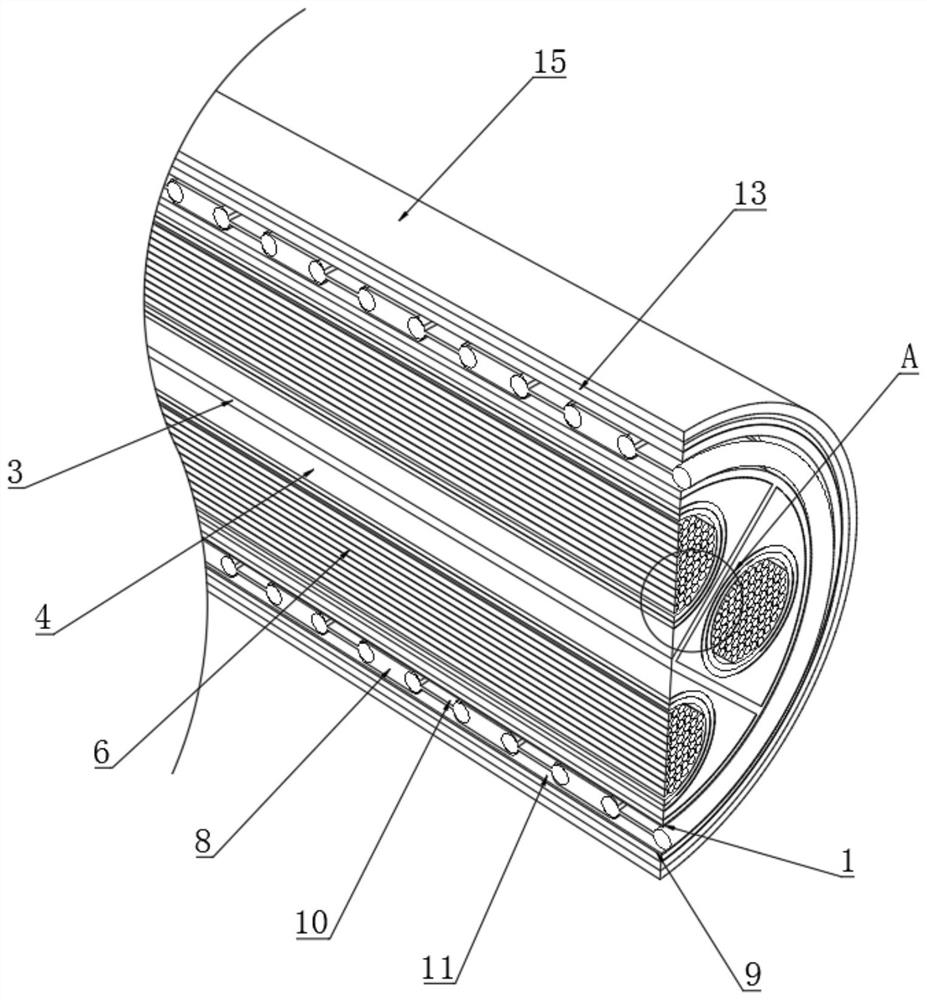 Underground fireproof cable with self-maintenance capability