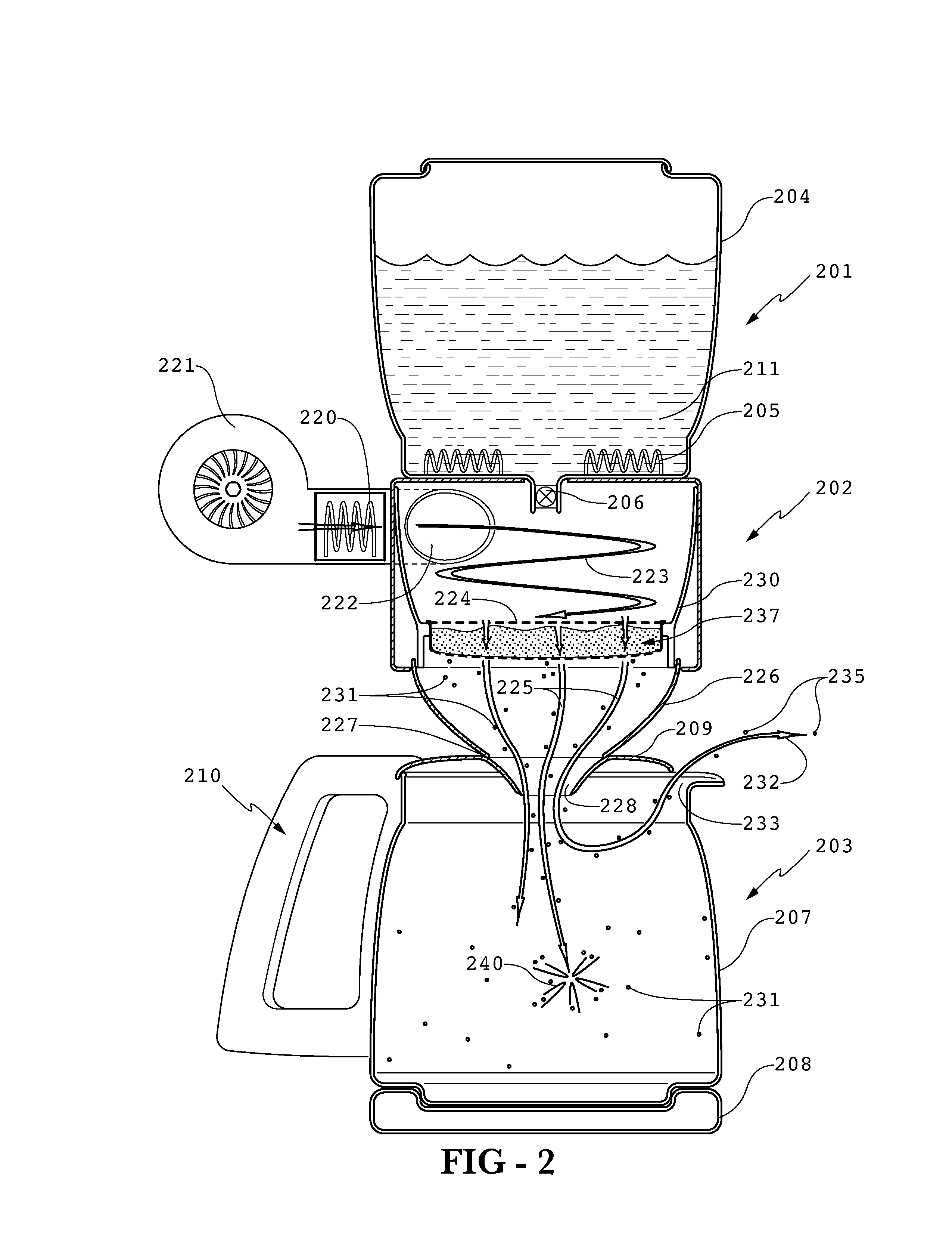 Method of manufacturing partially roasted coffee beans and a combination roasting and brewing device