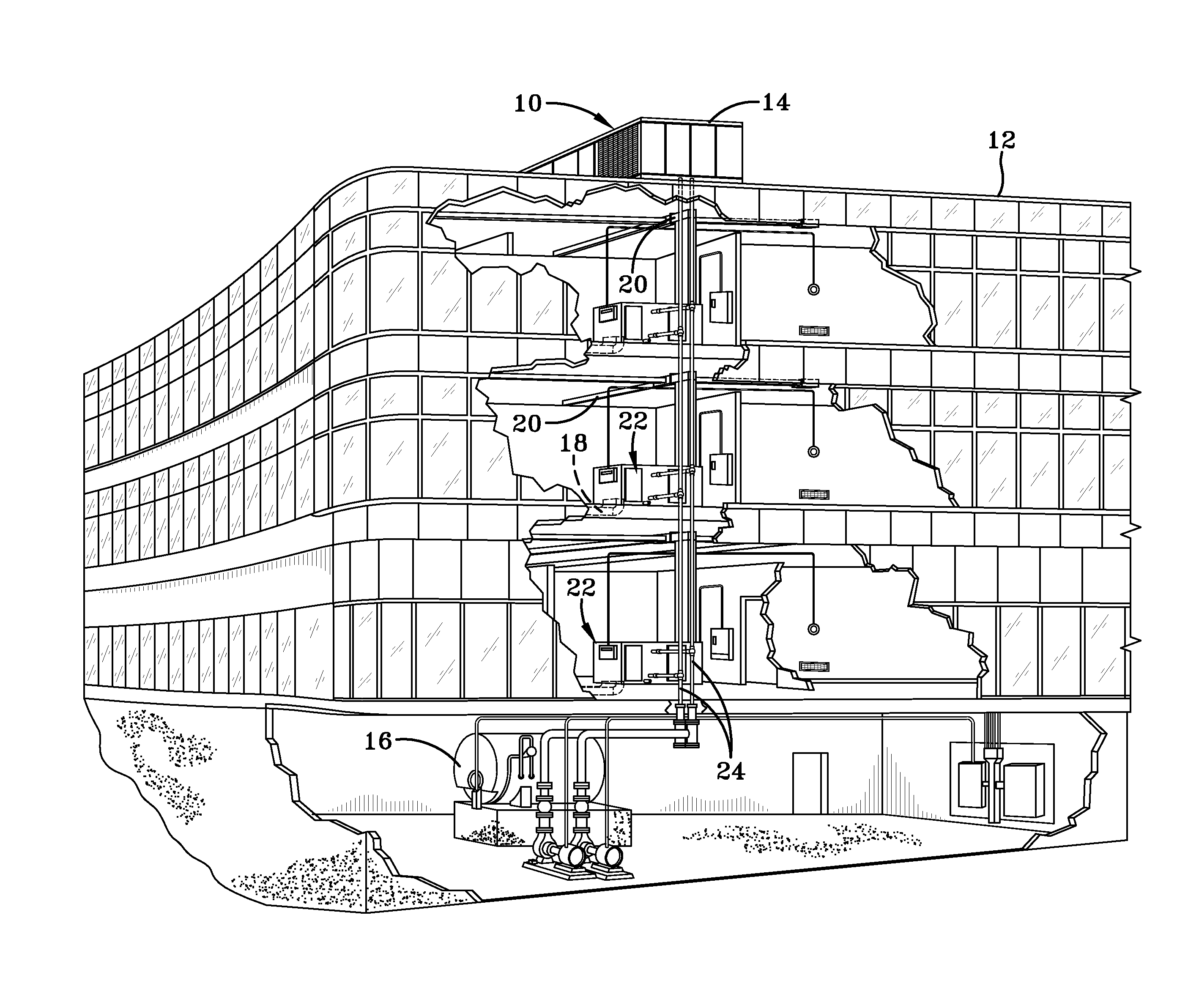 Heat exchanger having stacked coil sections