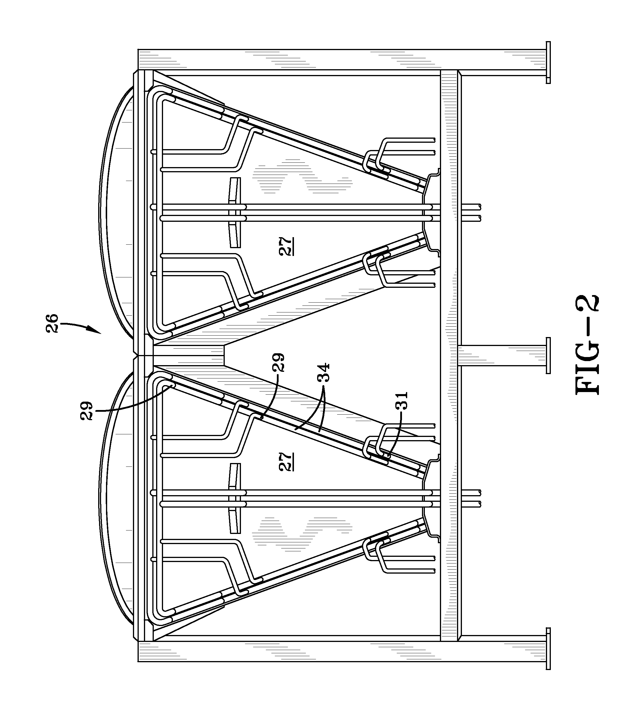 Heat exchanger having stacked coil sections