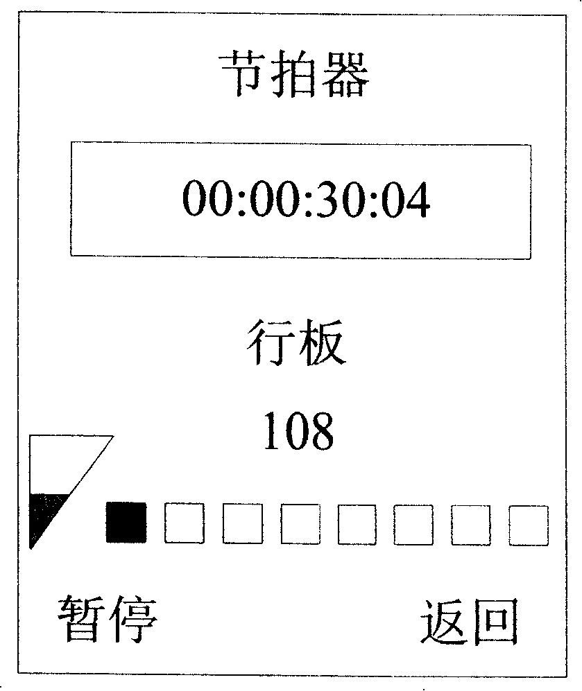 Mobile phone with simple metronome and its implementing method