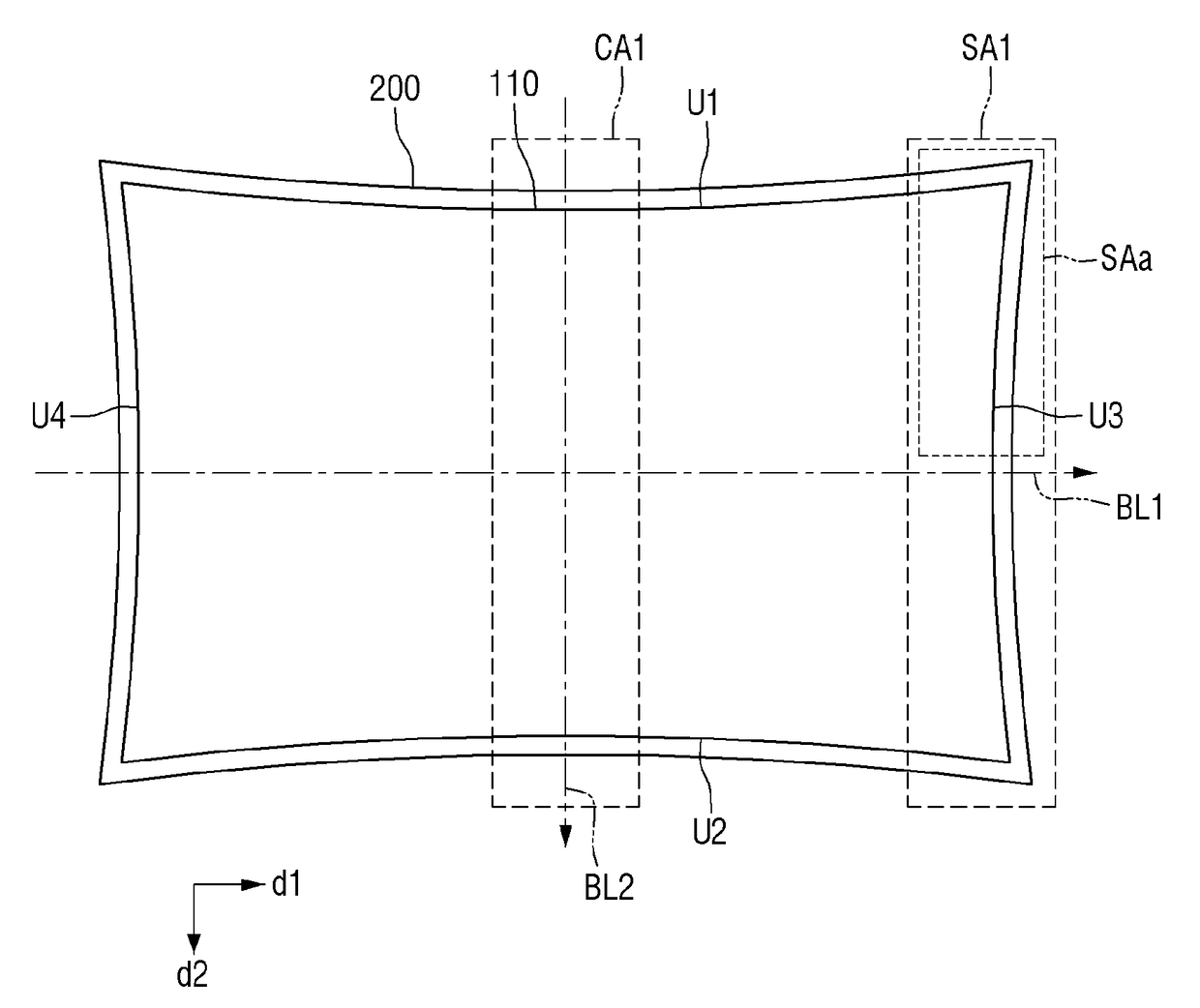 Curved display device