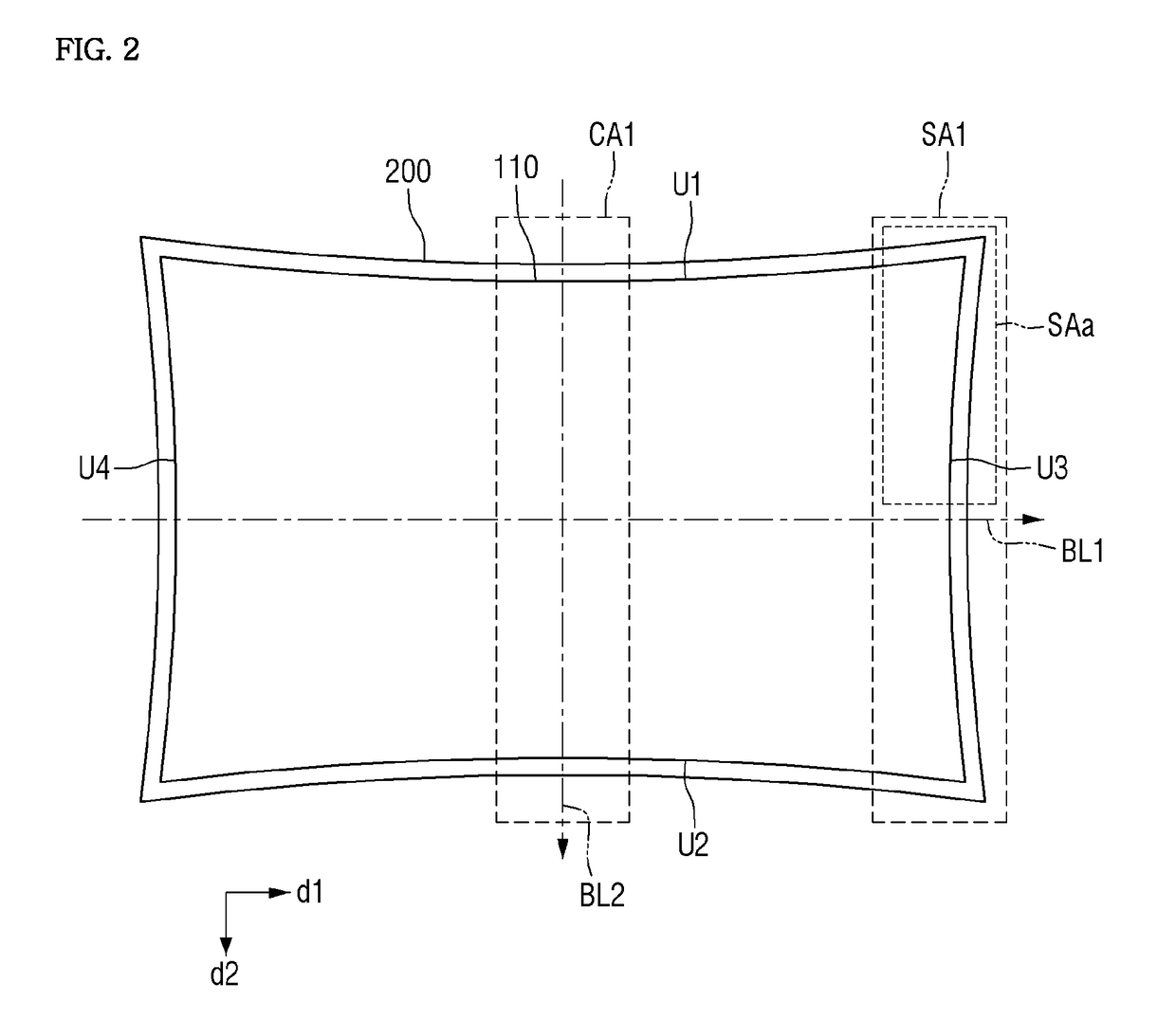 Curved display device