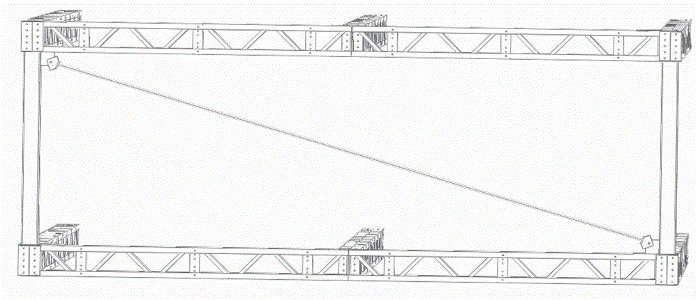 Industrialized assembled multi-story high-rise steel structure prestressed centrally-braced system