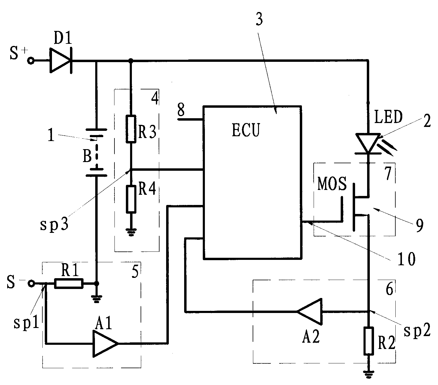 Storage-battery-powered lighting controller capable of making ends meet