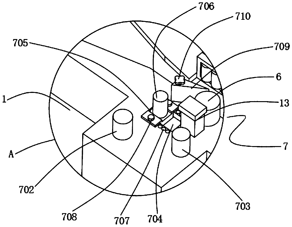 Bubble water toy production conveying device with labeling mechanism