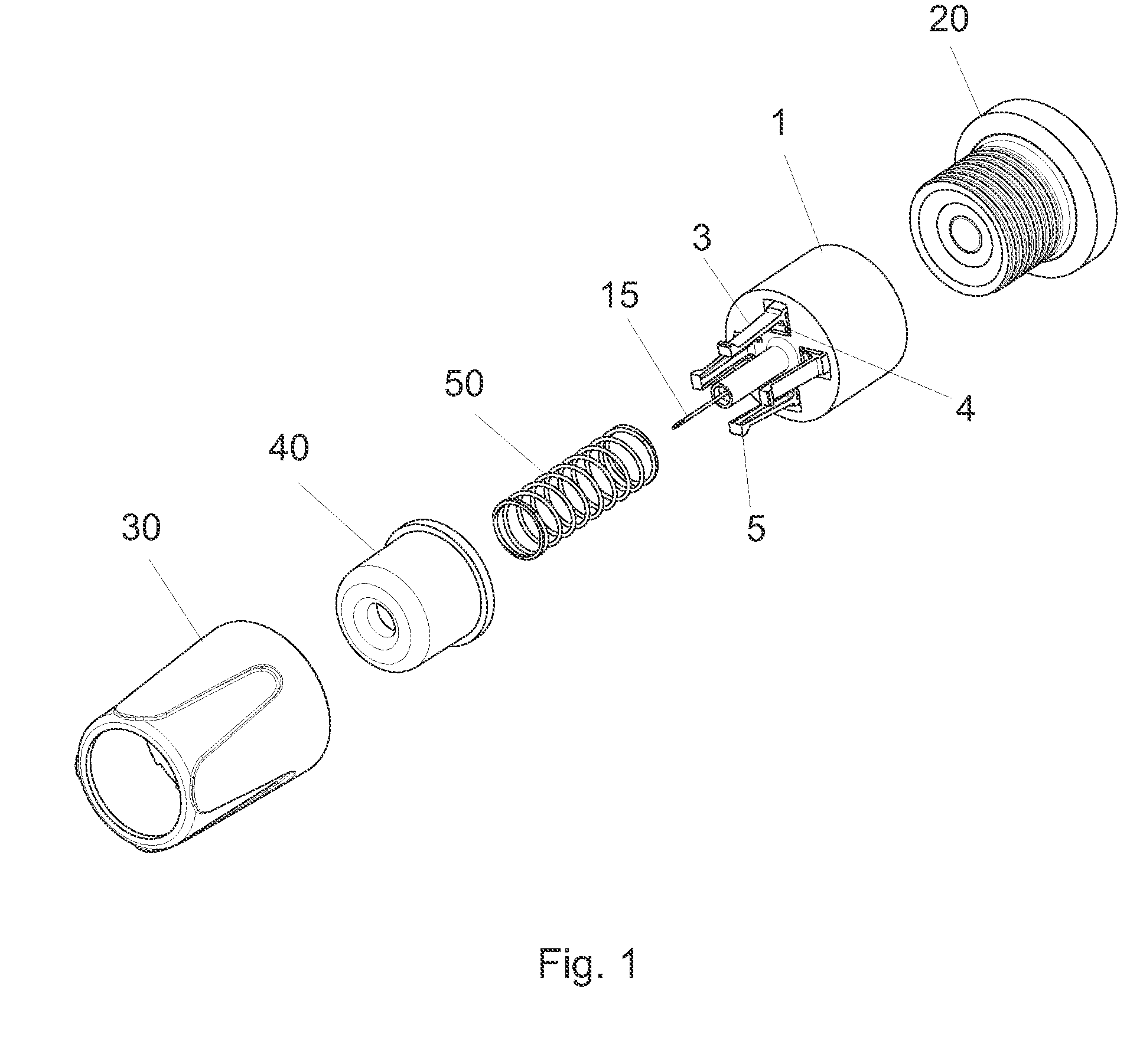 Shieldable needle assembly with biased safety shield