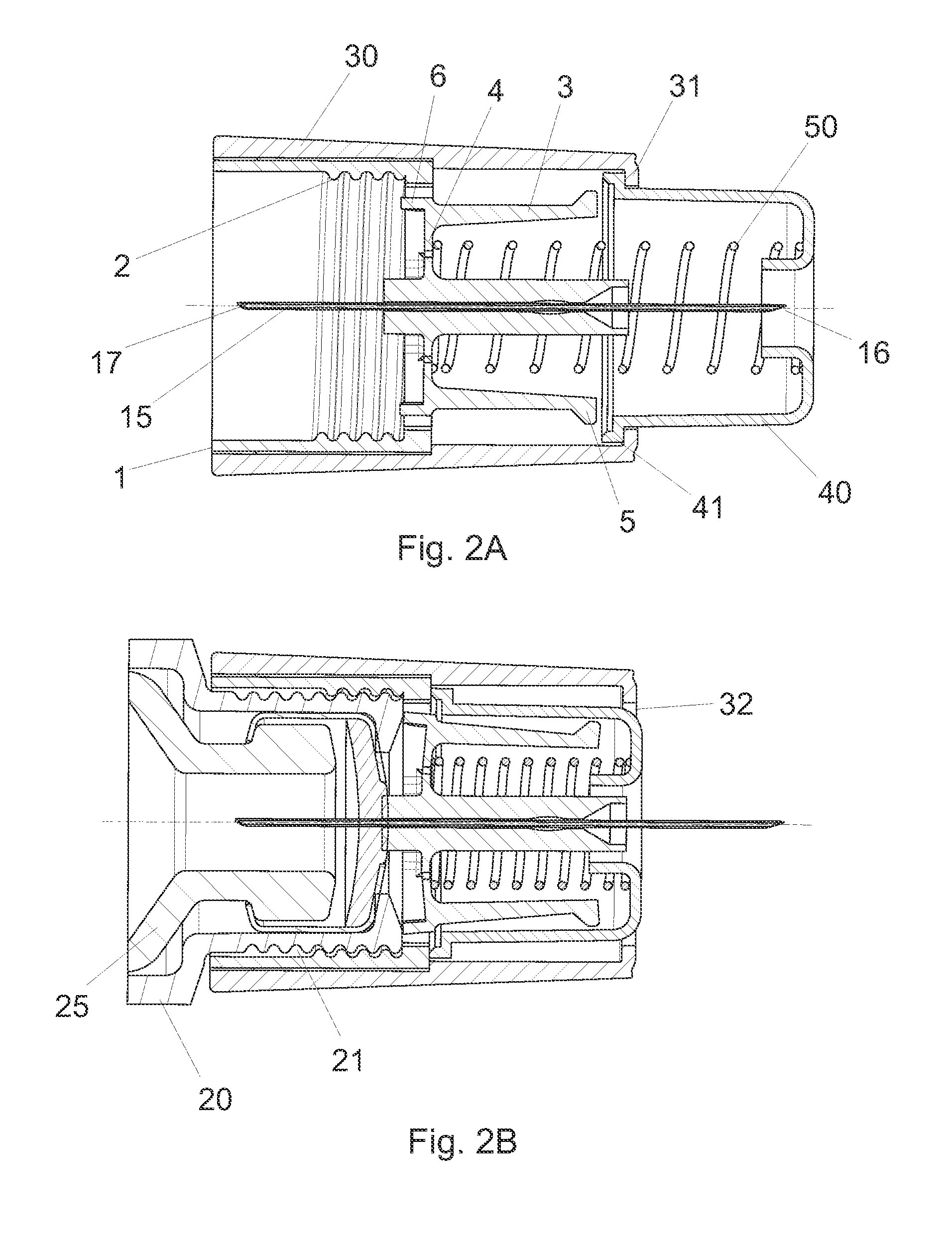 Shieldable needle assembly with biased safety shield