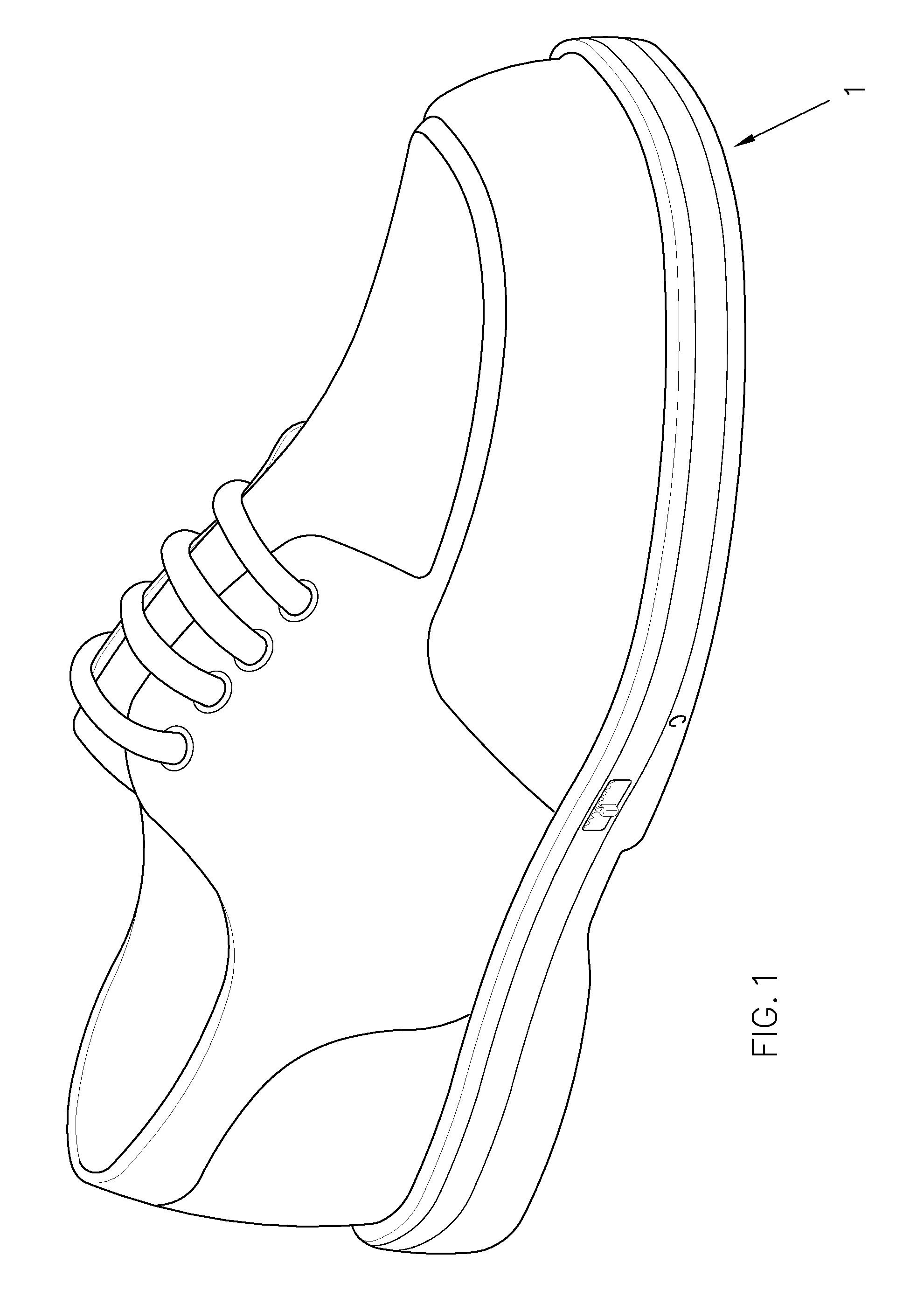Aerated shoe having cushioning effect, with air flow regulator