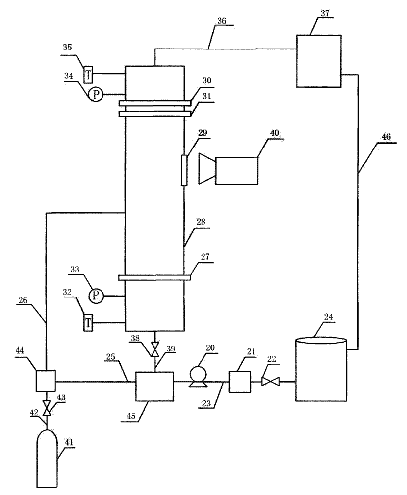 Experiment device and method for deepwater shaft multiphase flow containing natural gas hydrate phase changes