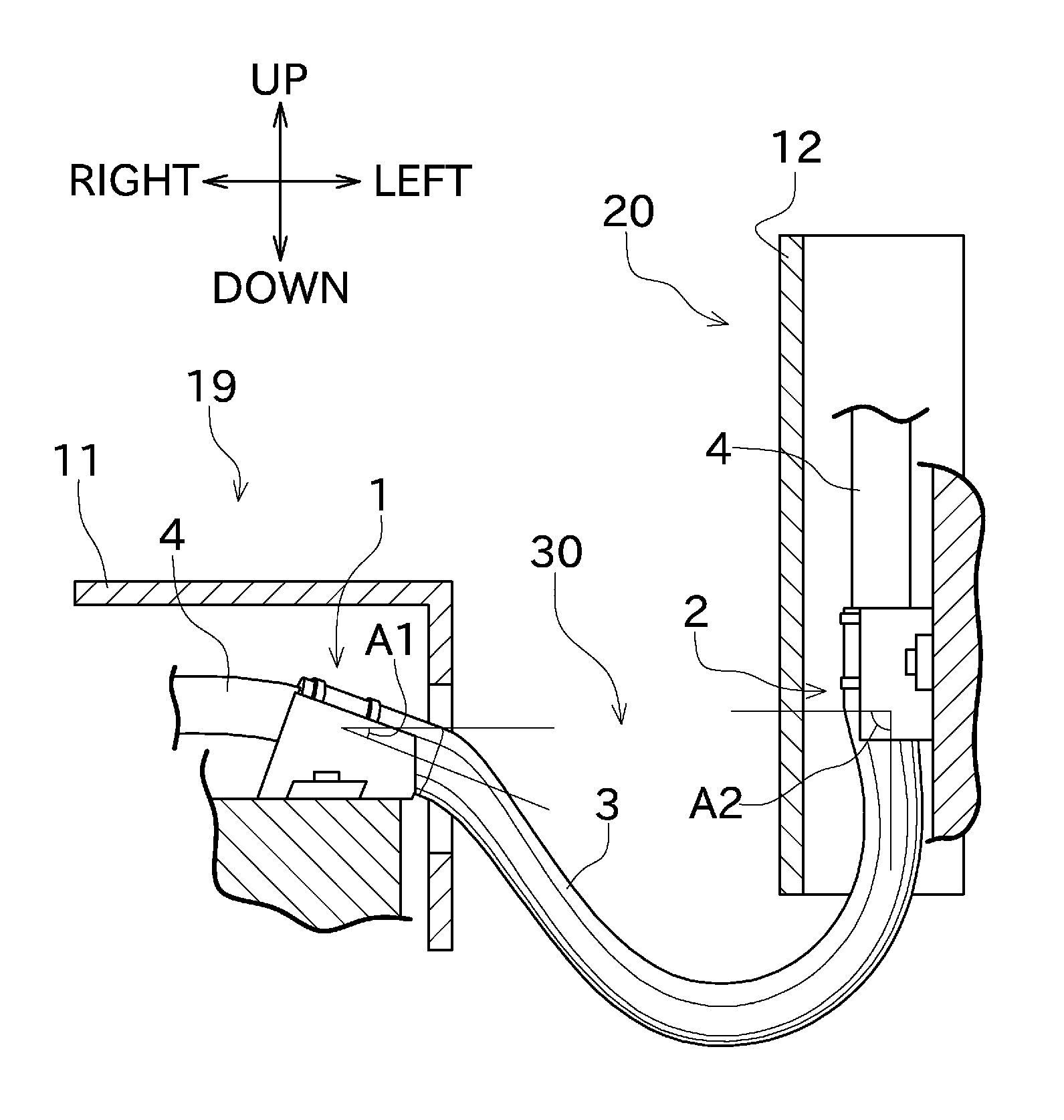 Electric power supply device for sliding door