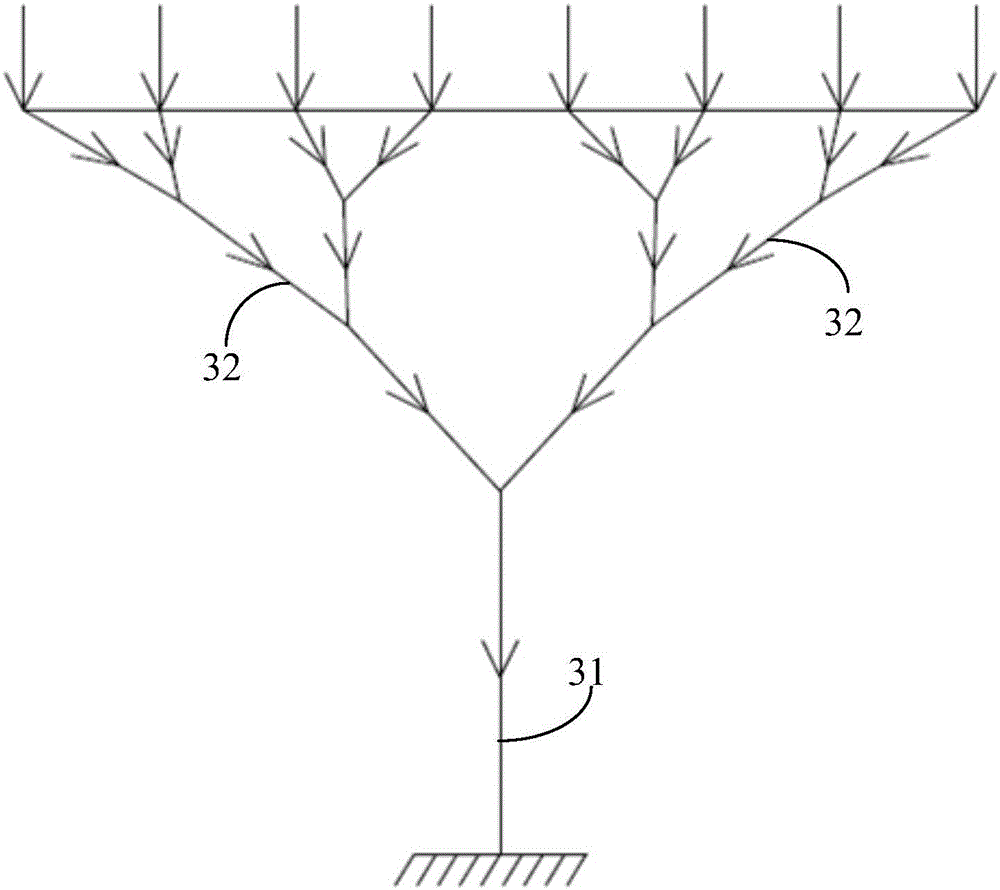Rotary lifting construction method for large-scale tree-shaped structure
