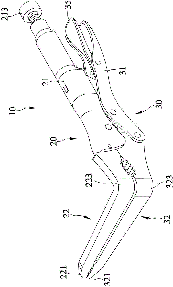 Clamping device with parallel clamping jaws