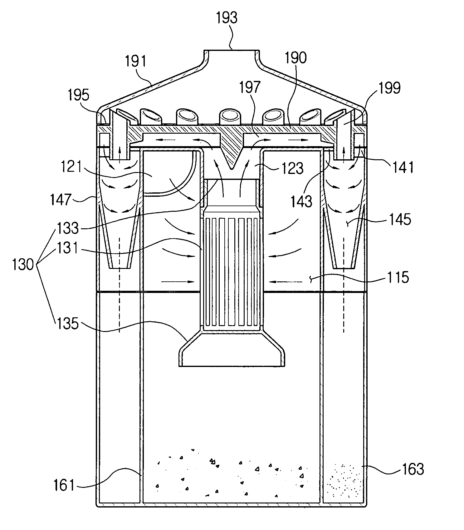 Cyclone separating apparatus and a vacuum cleaner having the same