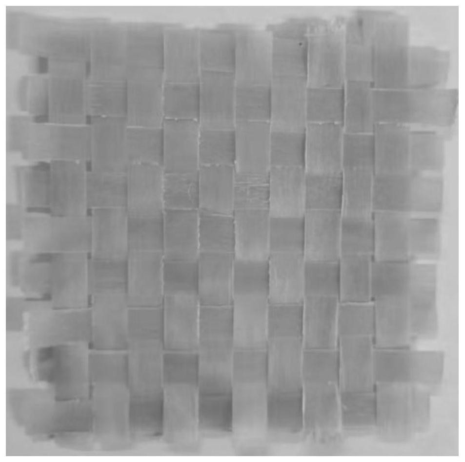Preparation method of two-dimensional woven environment-friendly and high-strength wood-based composite material