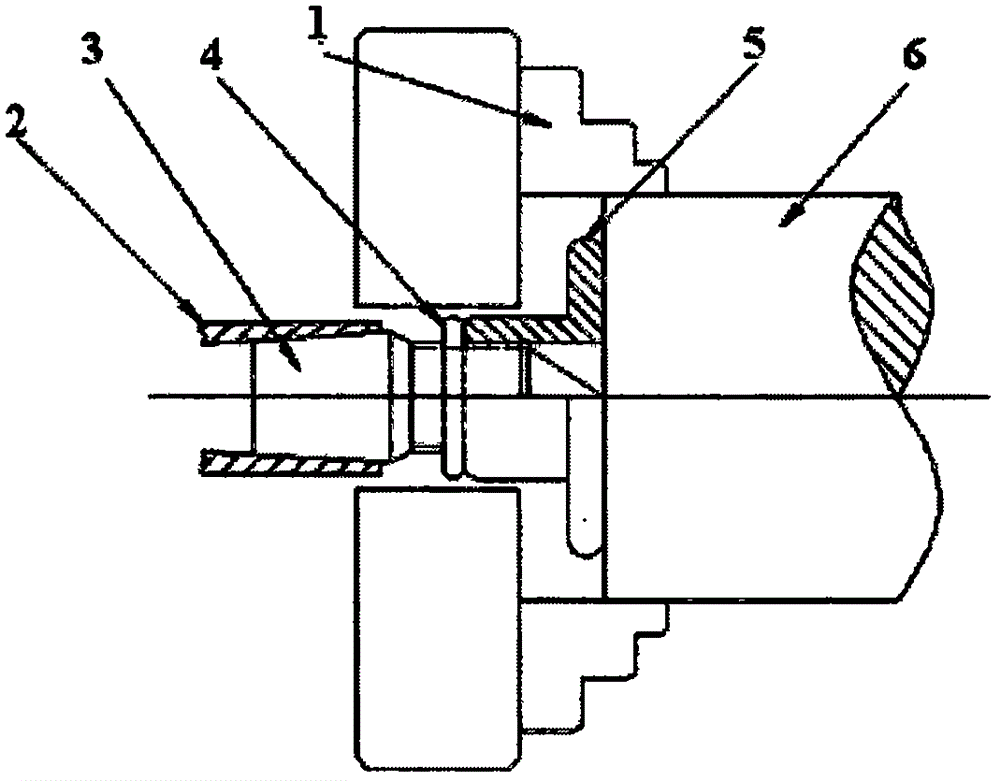 Lathe chuck with axial end surface retaining device