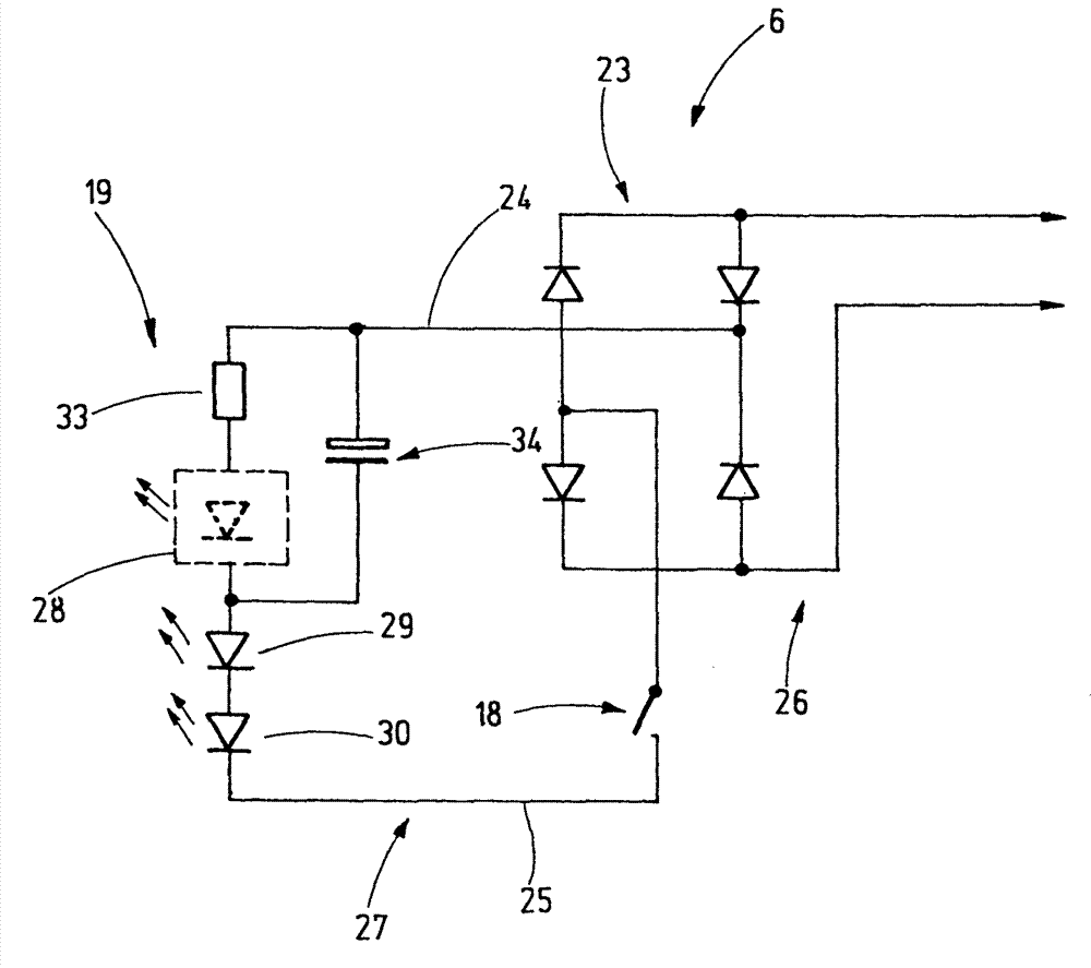 Textile technology device having an automatically flashing display