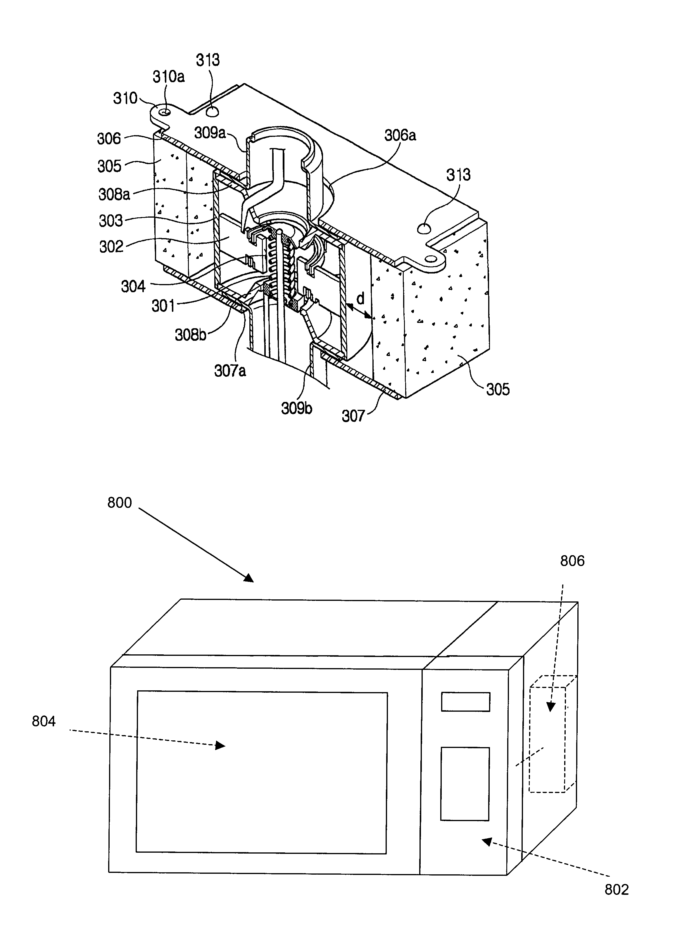 Magnetron, and microwave oven and high-frequency heating apparatus each equipped with the same