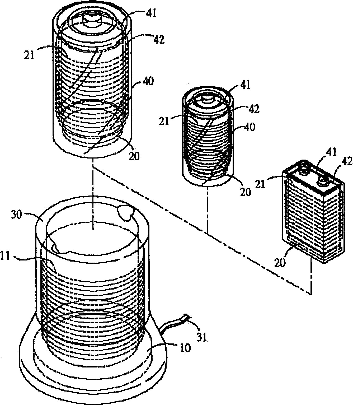 Isolation type charging system and use thereof