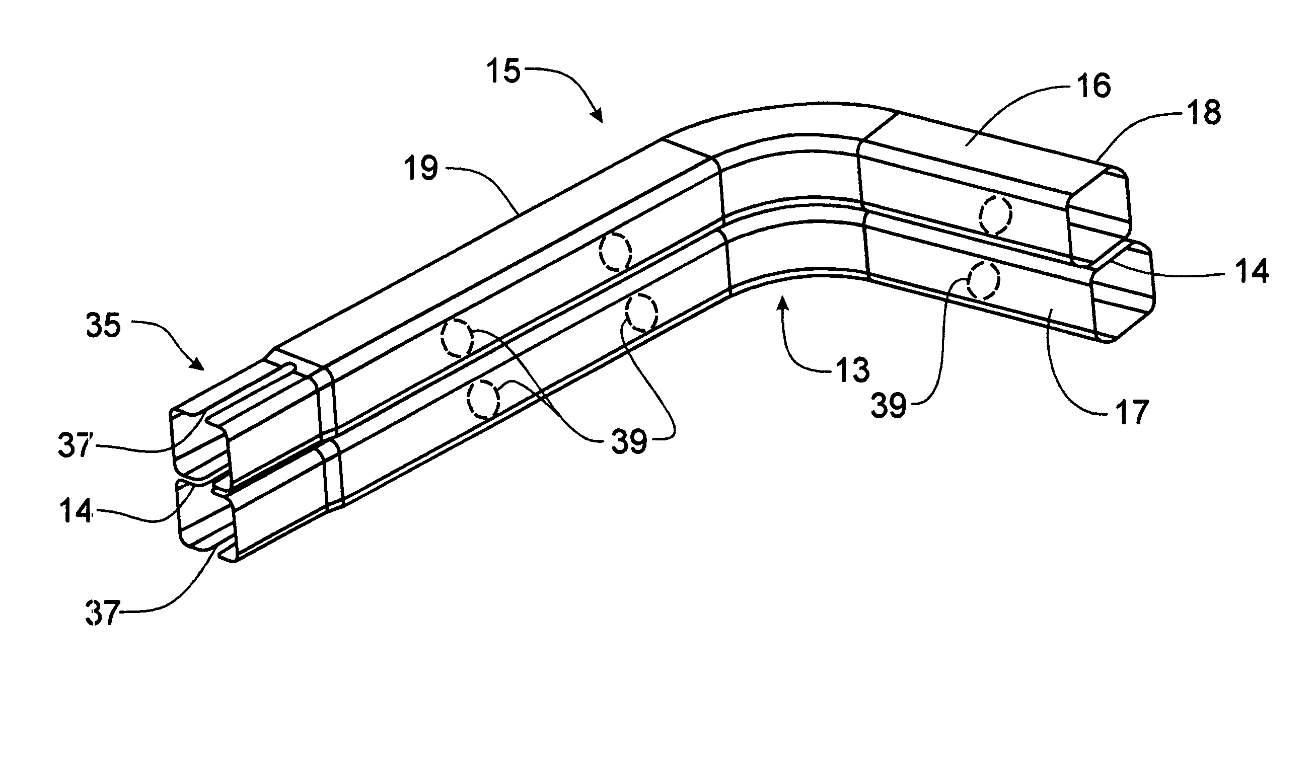 Single component automotive bumper and lower frame rail