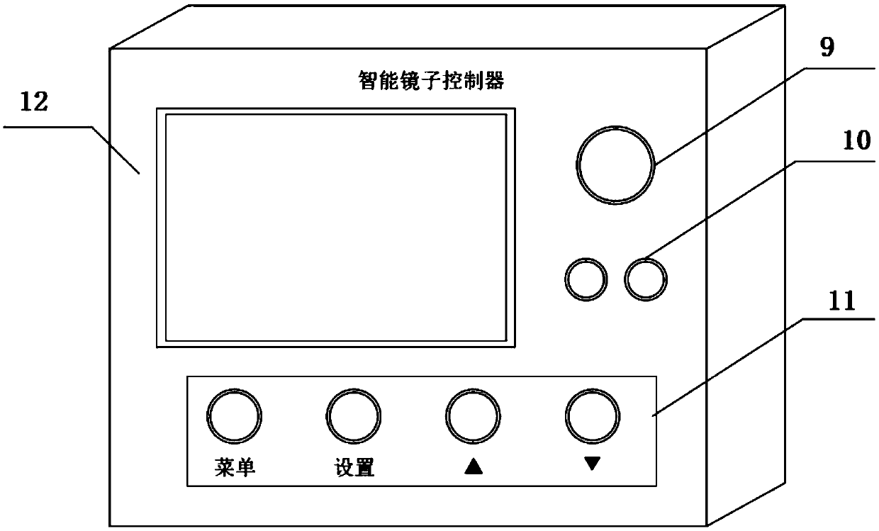 Mirror with intelligent curtain rolling device