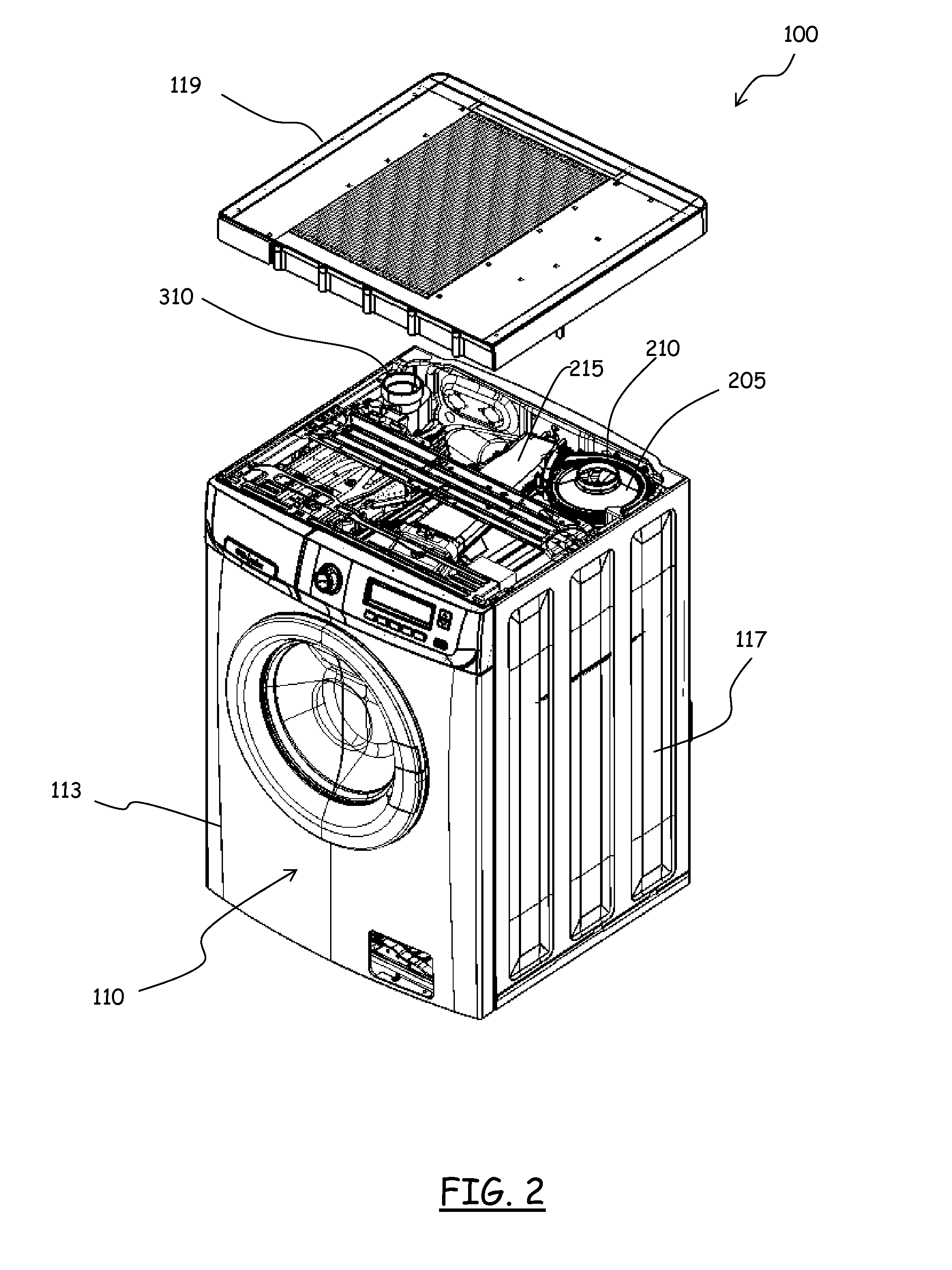 Appliance for drying laundry