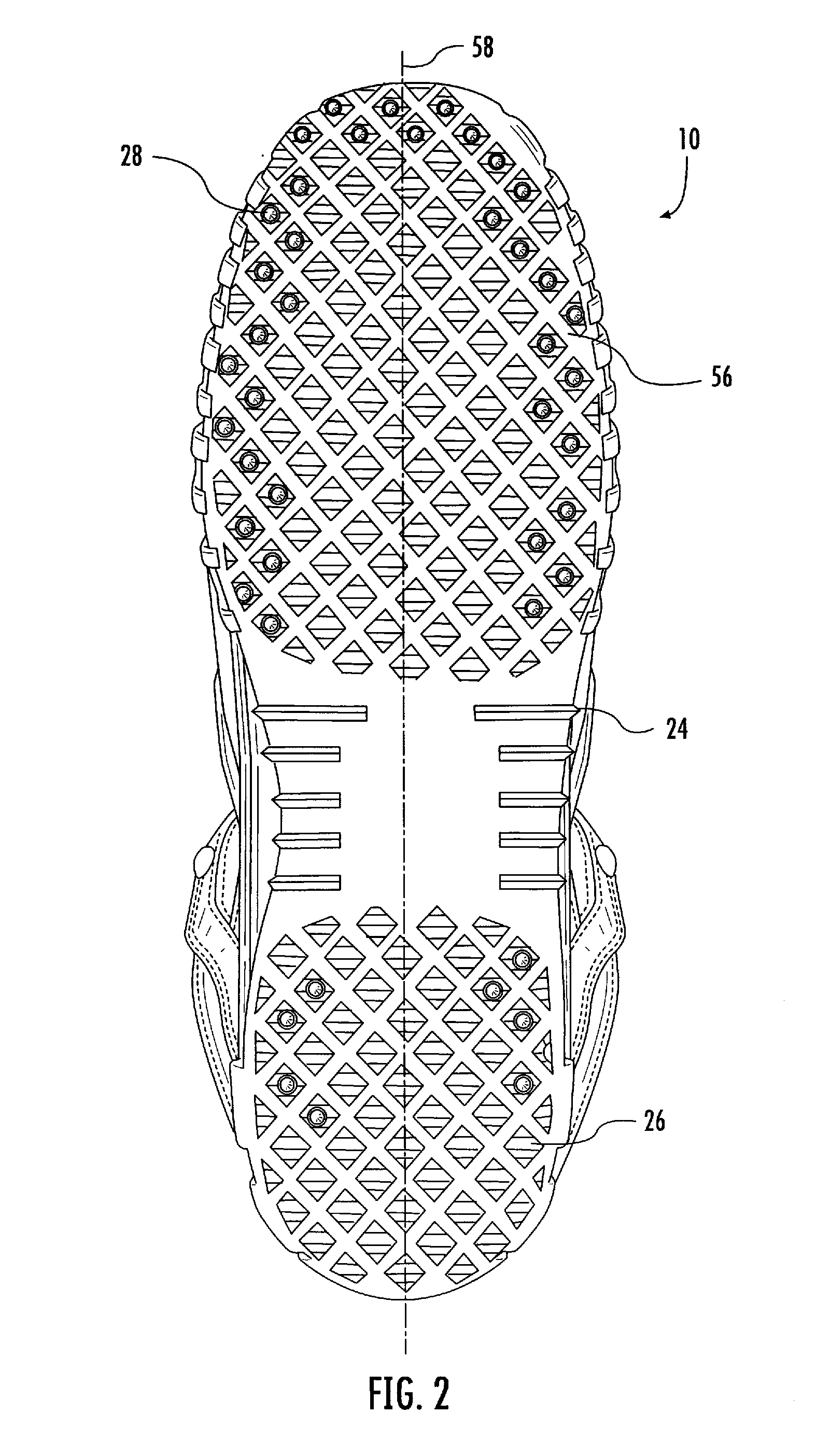 Outsole tread pattern