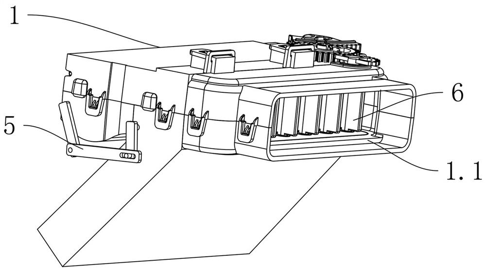 Double air duct air outlet structure of automobile air conditioner