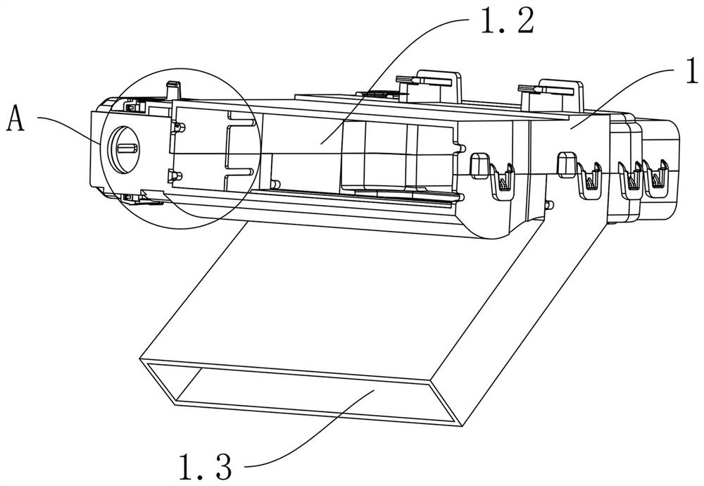 Double air duct air outlet structure of automobile air conditioner