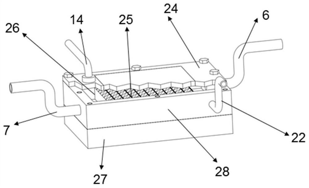 A zigzag flow channel concentrating photocatalytic hydrogen production system coupled with magnetic field/acoustic wave field