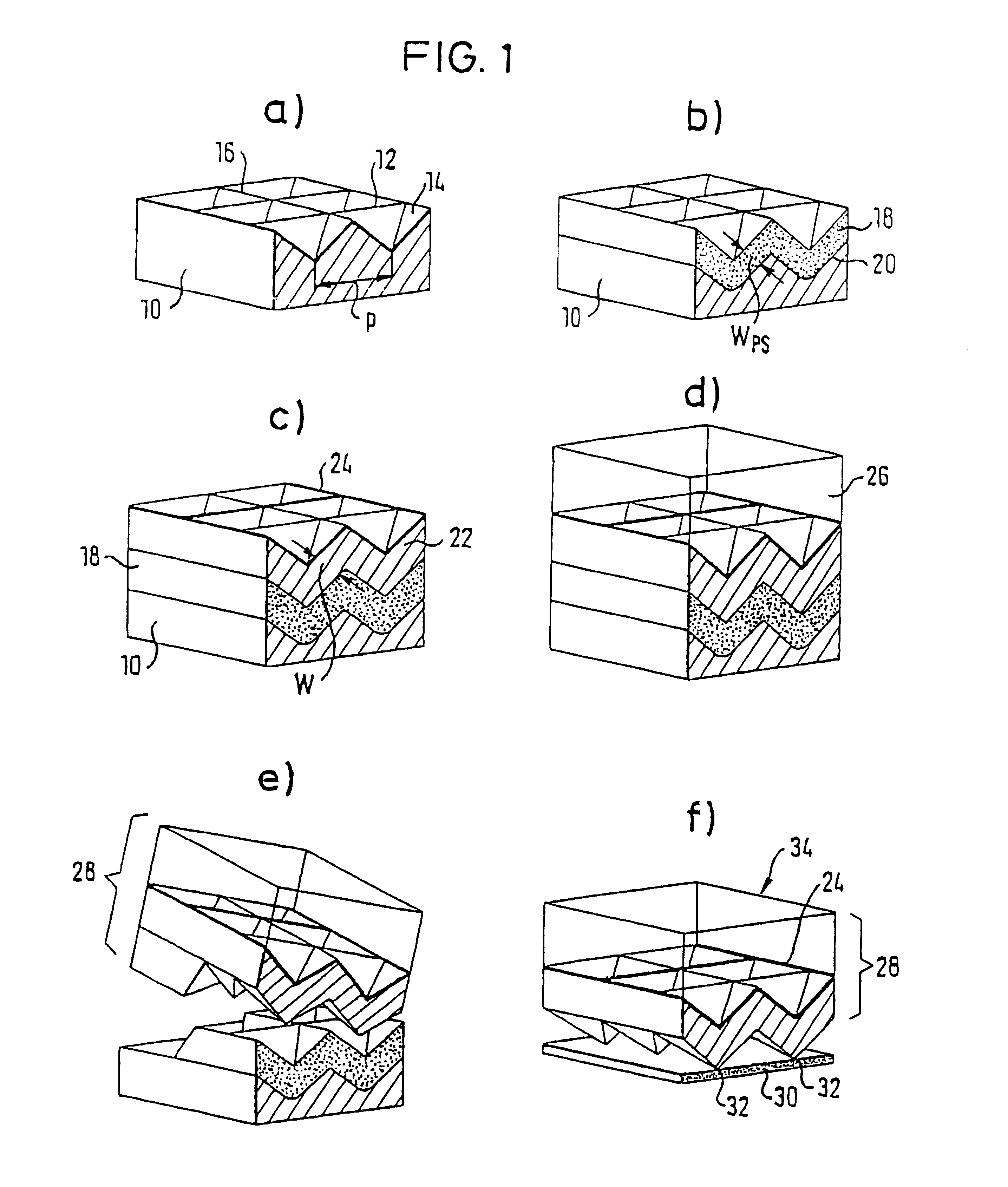 Method for producing layered structures on a substrate, substrate and semiconductor components produced according to said method