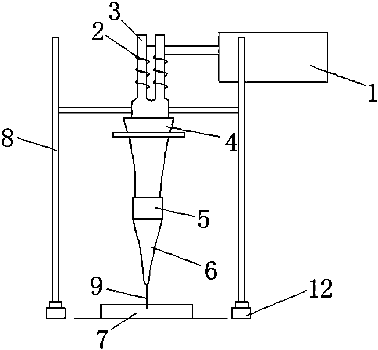 Base material surface punching device for production of metal wire-drawing color films