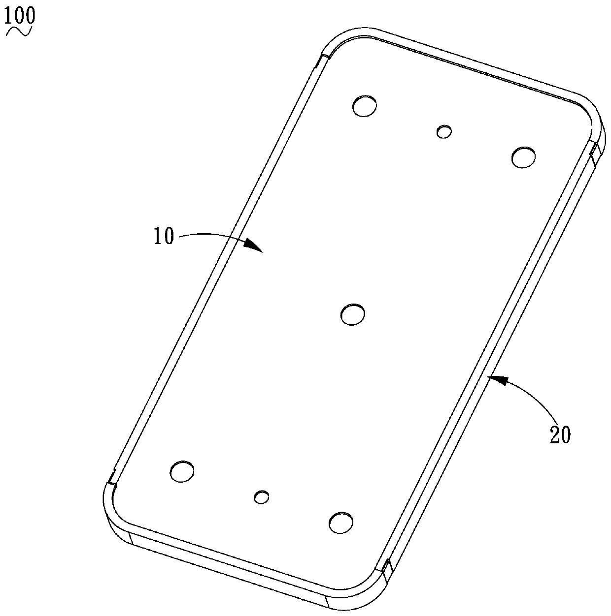 Titanium aluminum riveted metal middle frame and electronics