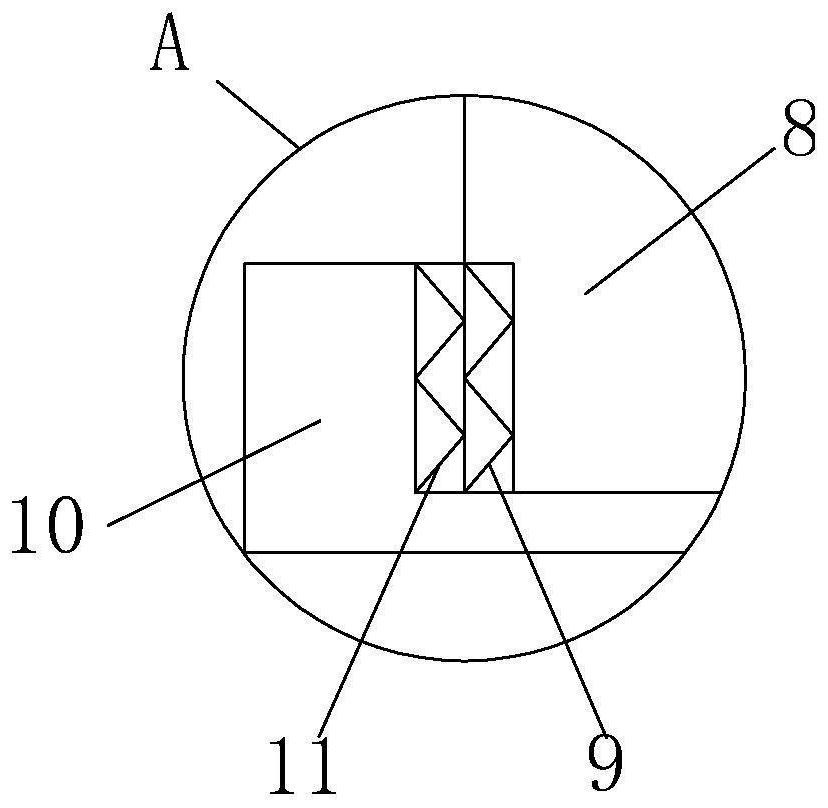 A middle section connecting device of a rotating part