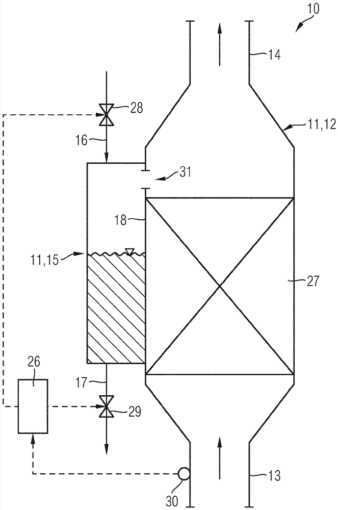 Exhaust gas aftertreatment device and exhaust gas aftertreatment method