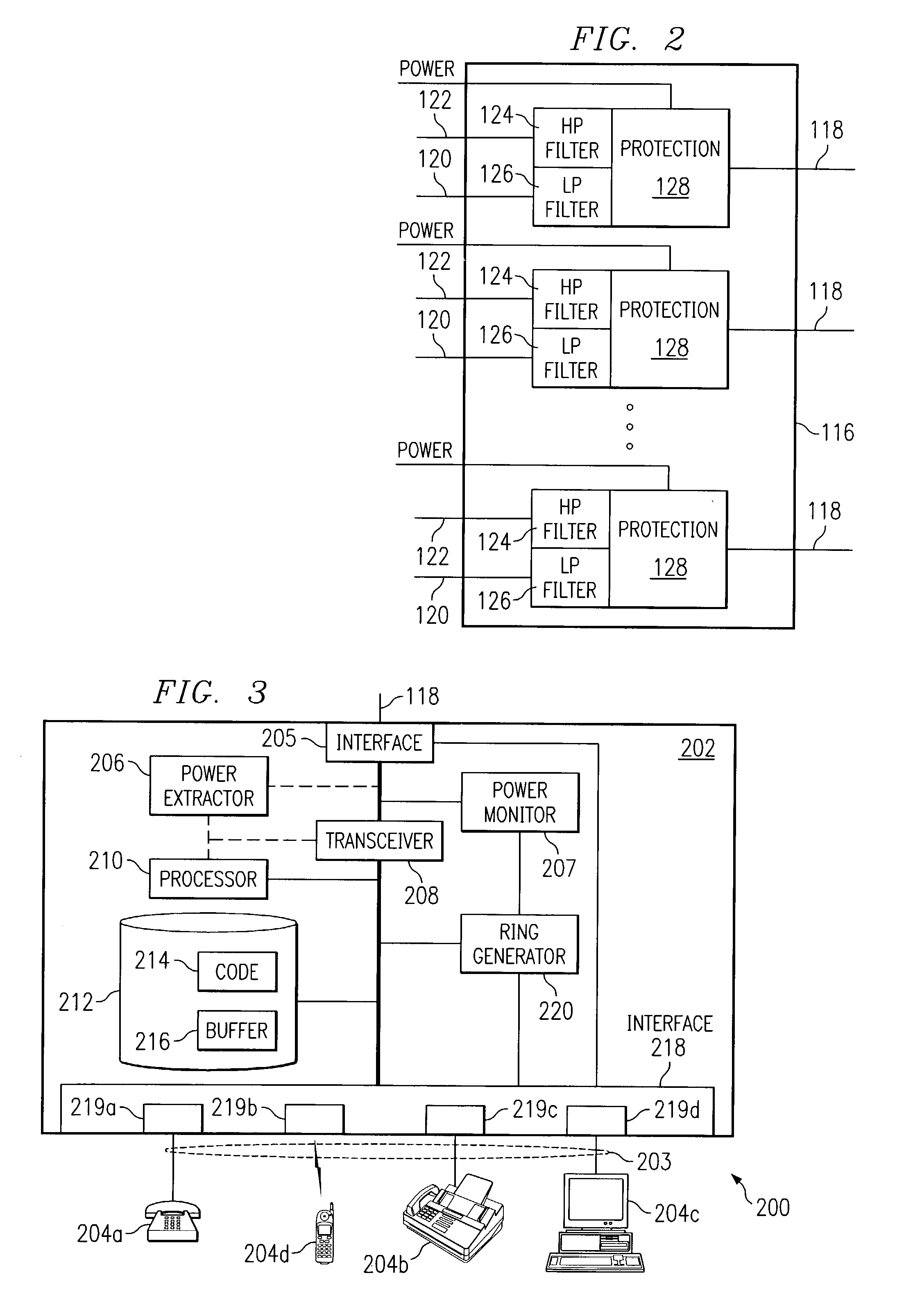 Line-powered network interface device
