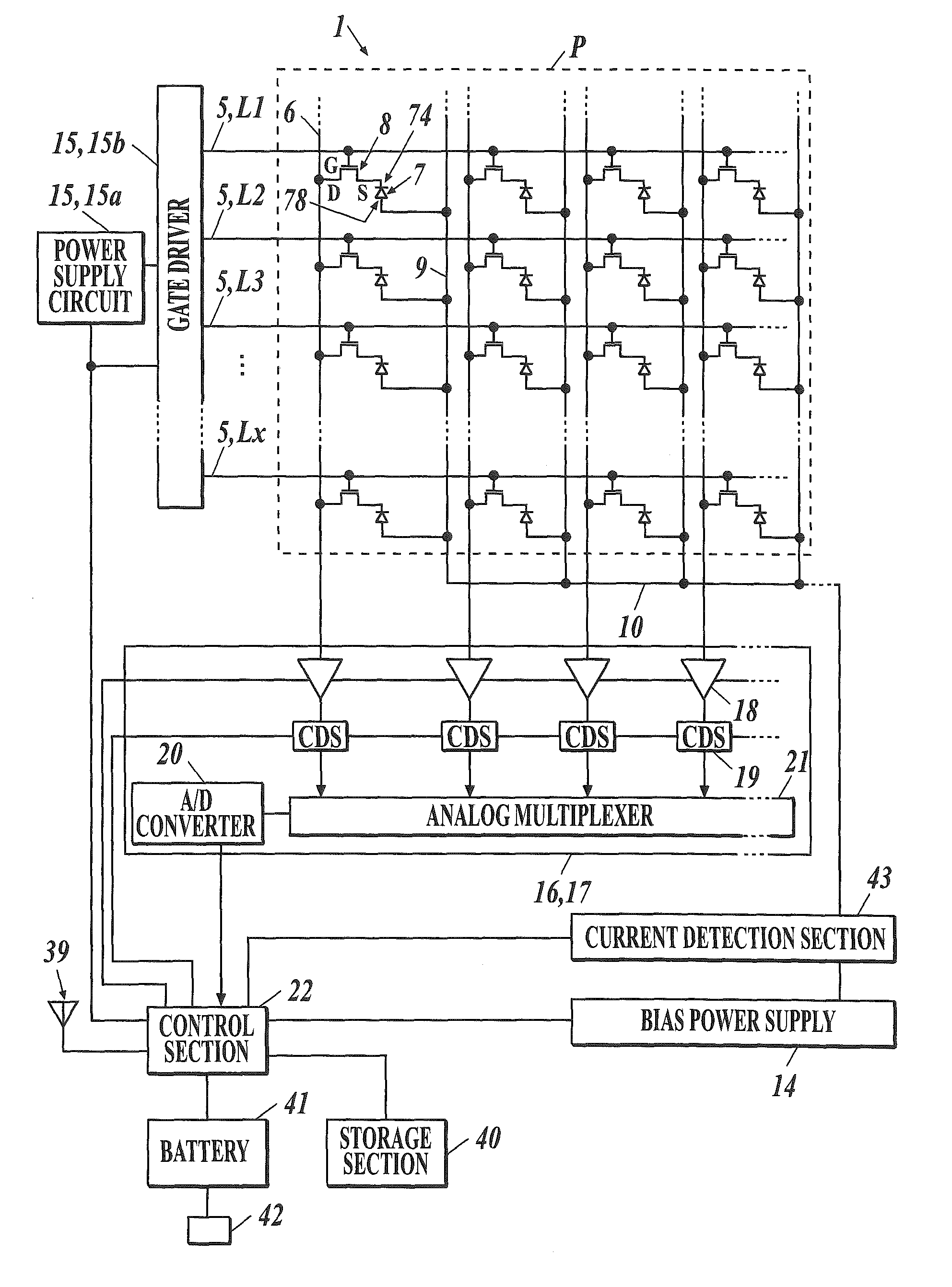 Radiation image capturing device