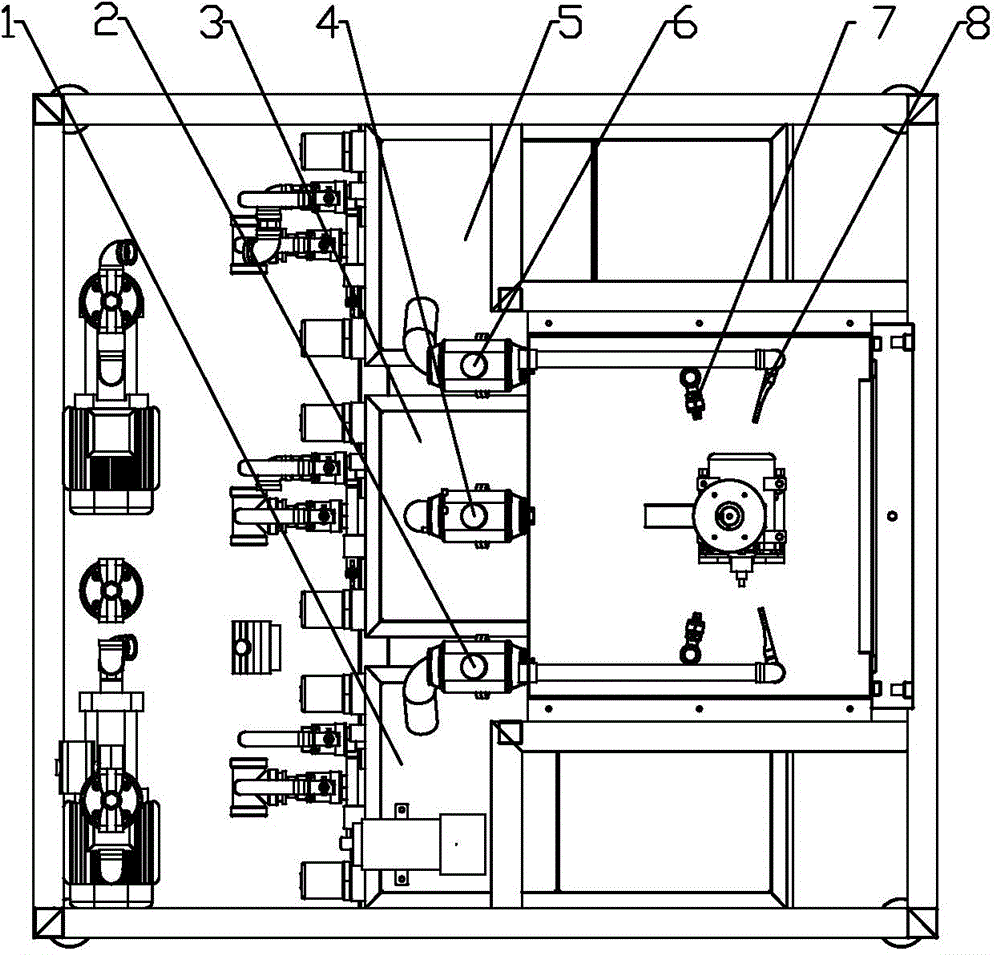 Single-station rotating cleaning machine for automobile air conditioning compressor