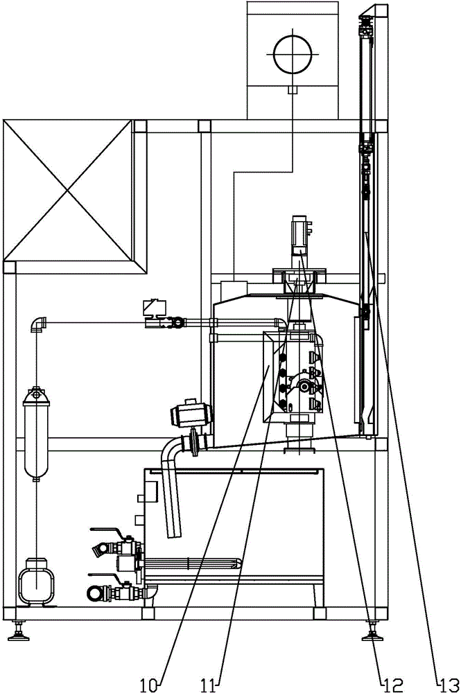 Single-station rotating cleaning machine for automobile air conditioning compressor