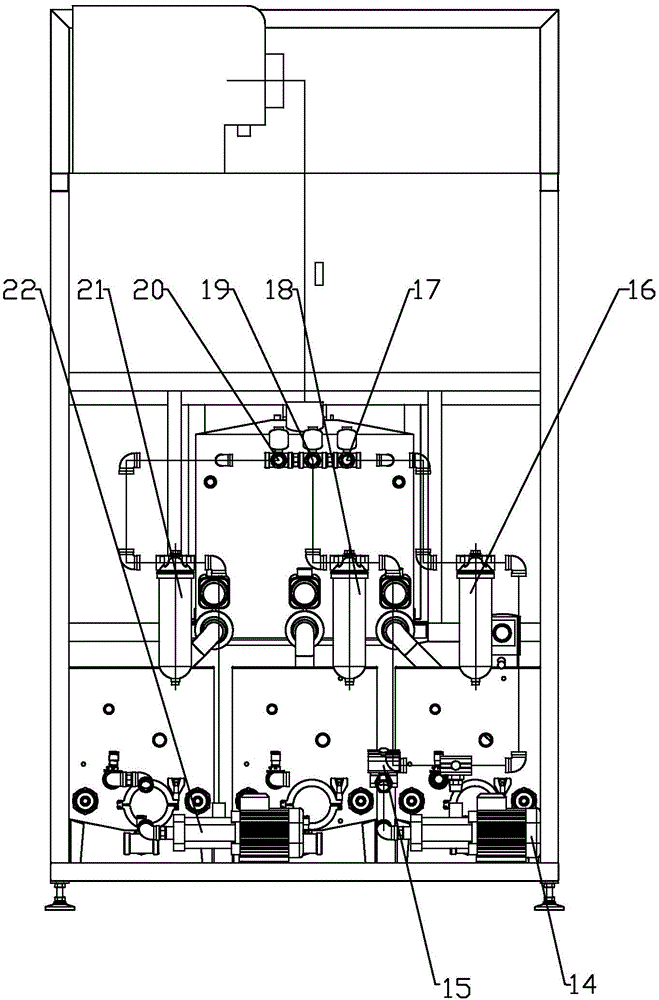 Single-station rotating cleaning machine for automobile air conditioning compressor