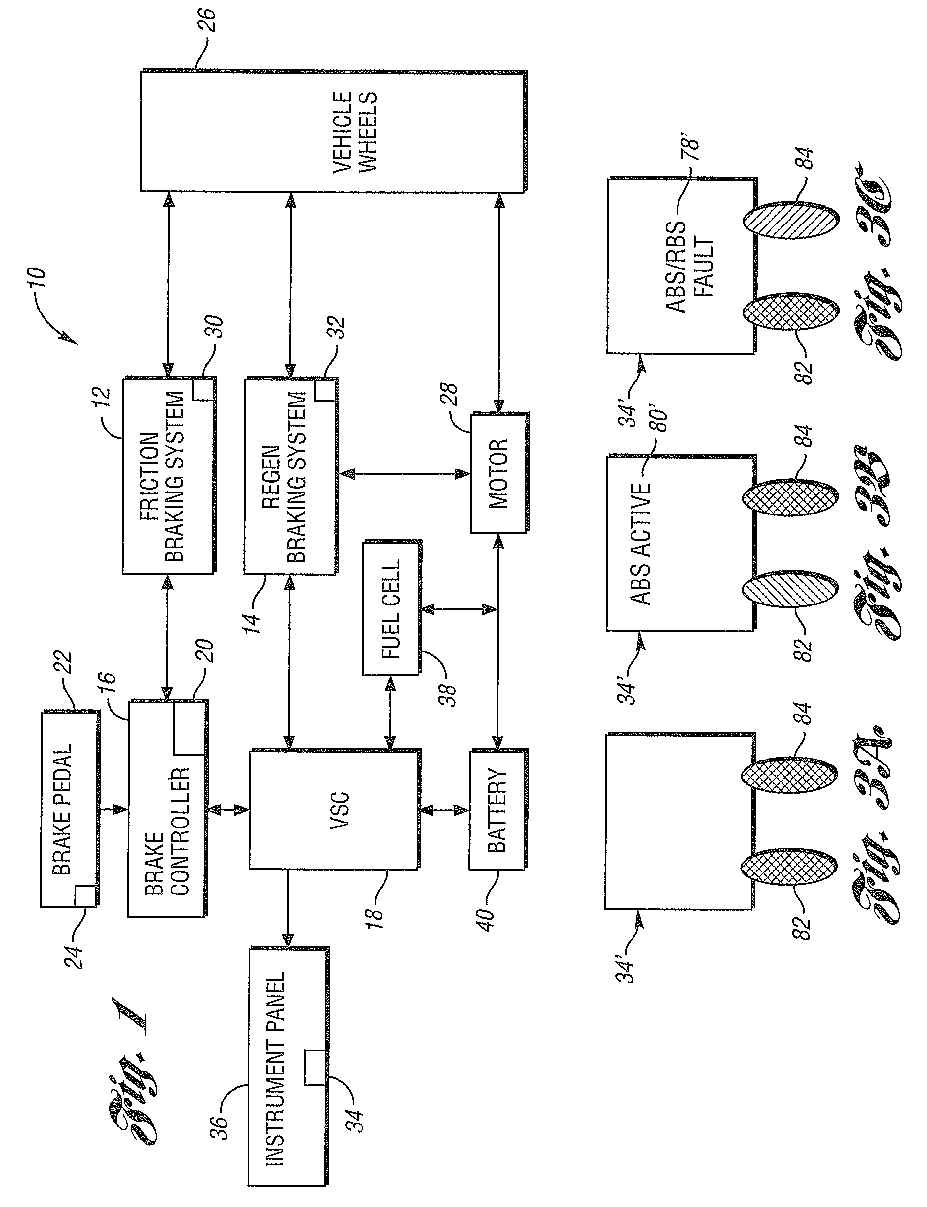 Vehicle and method for controlling brake system indicators