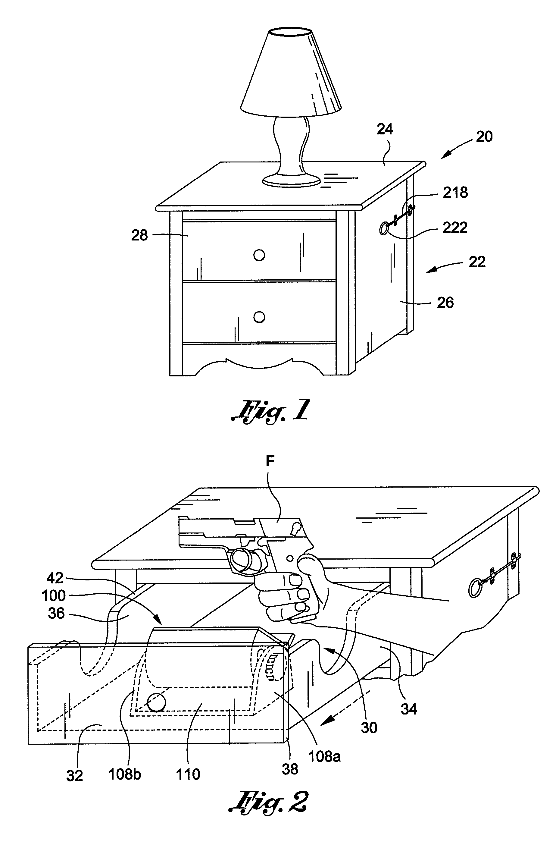 Furniture with firearm access features