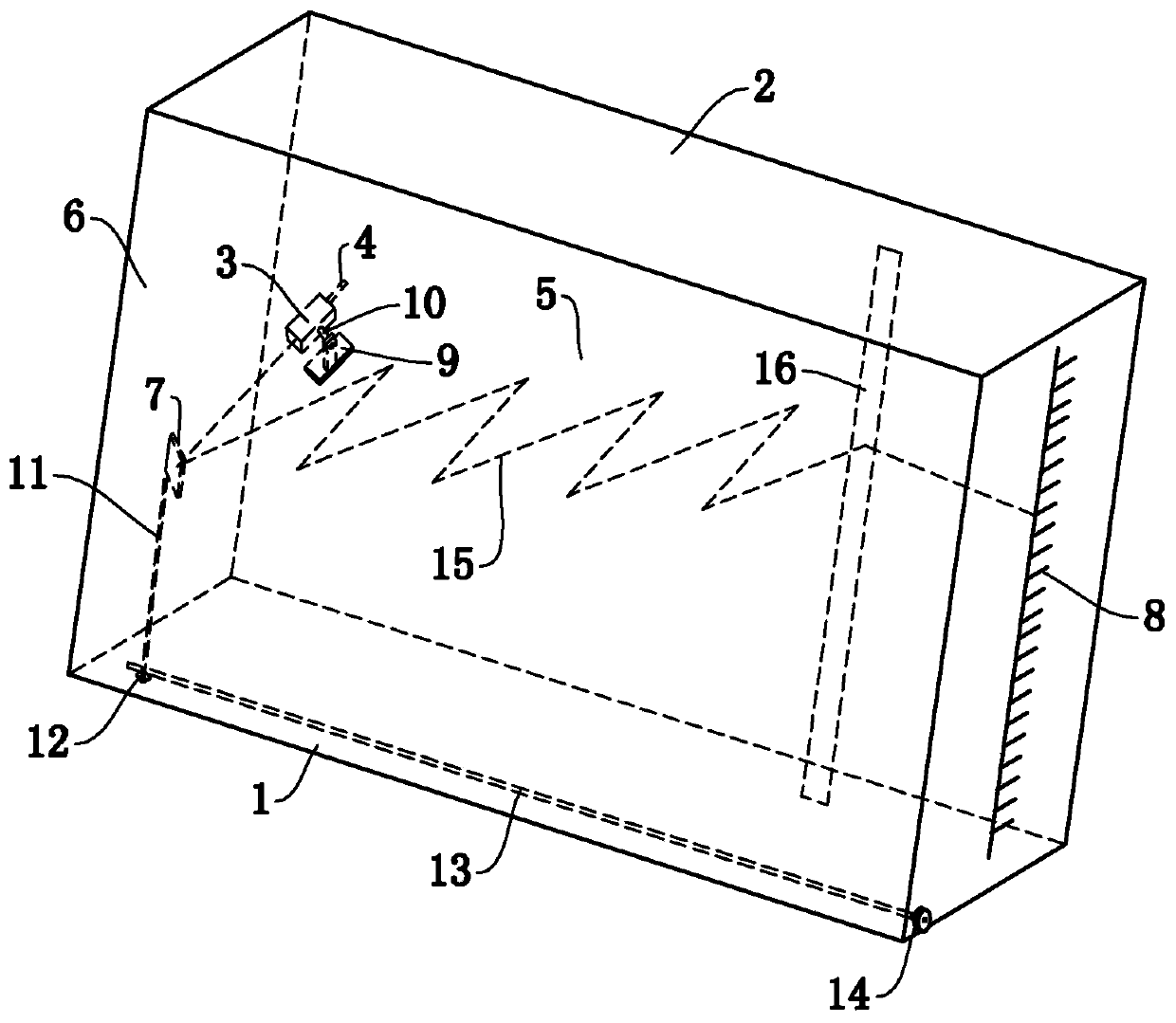 An optical lever measuring device