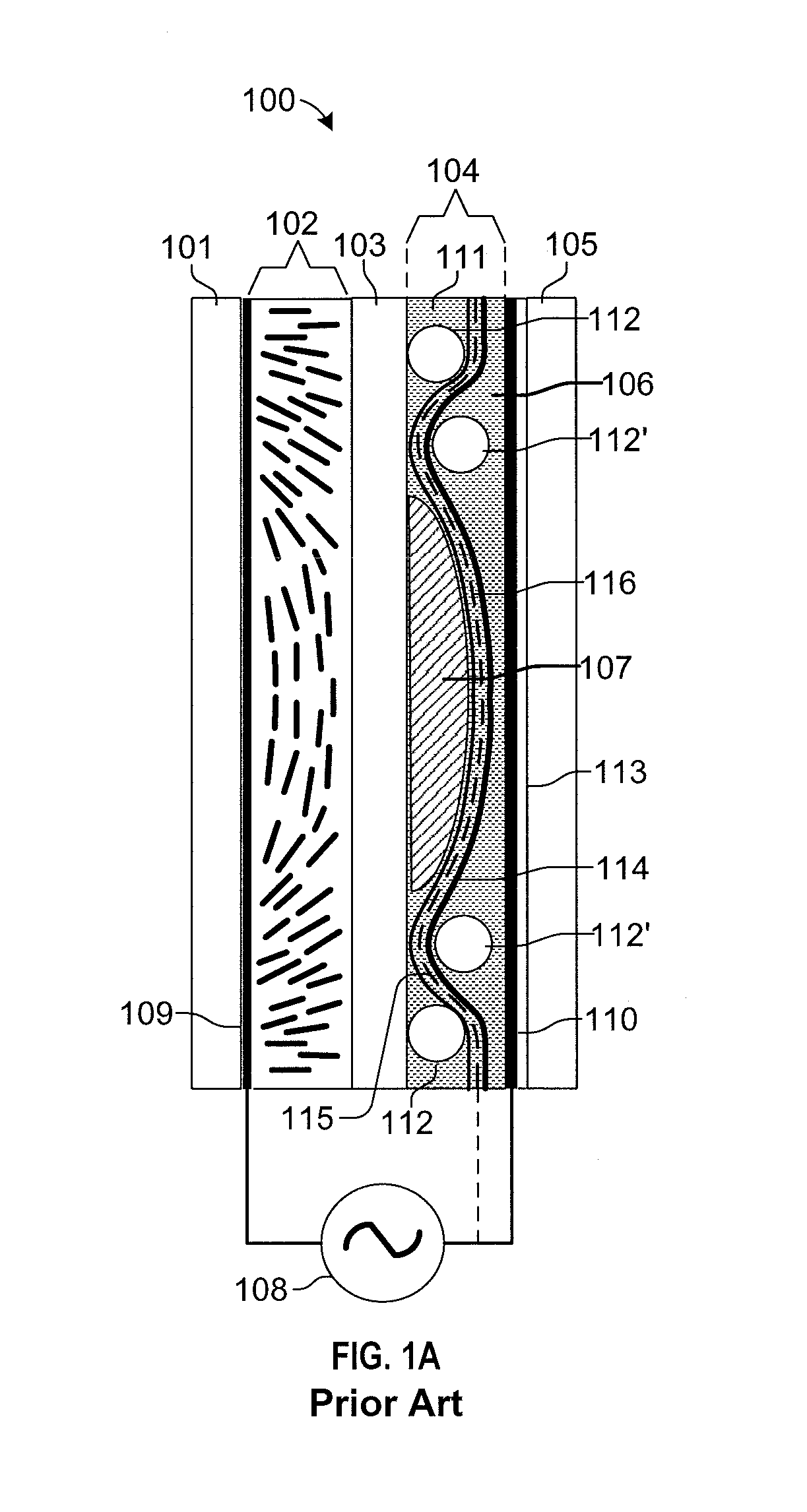 Optical device with electrically variable extended depth of field
