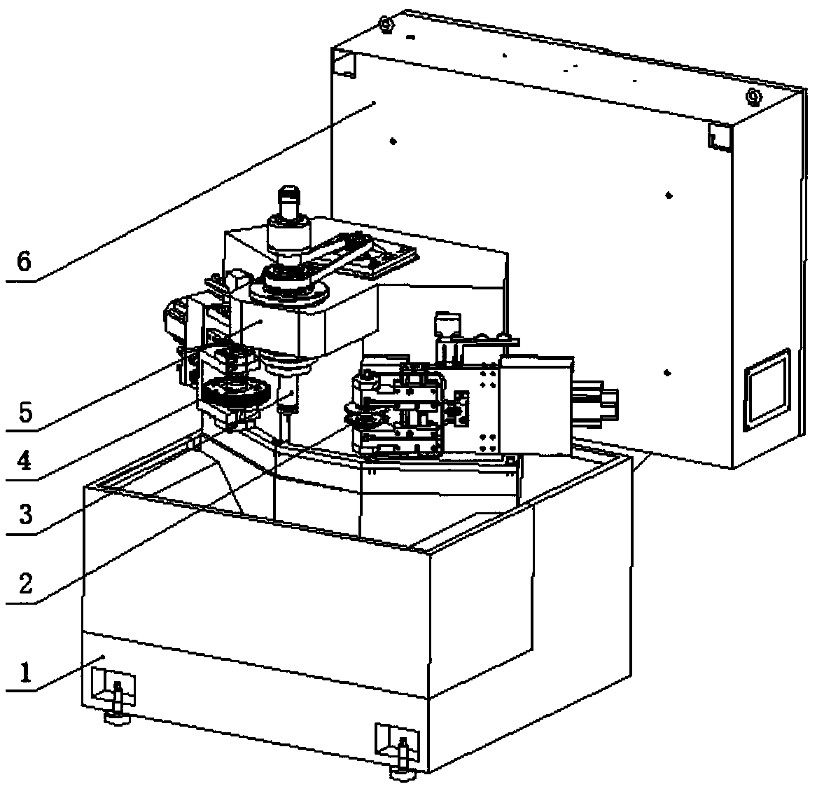 Vertical numerical control gear chamfering machine