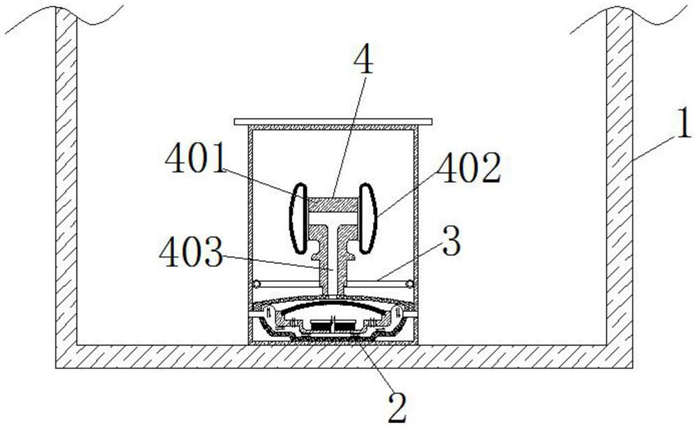 An outdoor power distribution cabinet that uses air as power to reduce airflow vibration