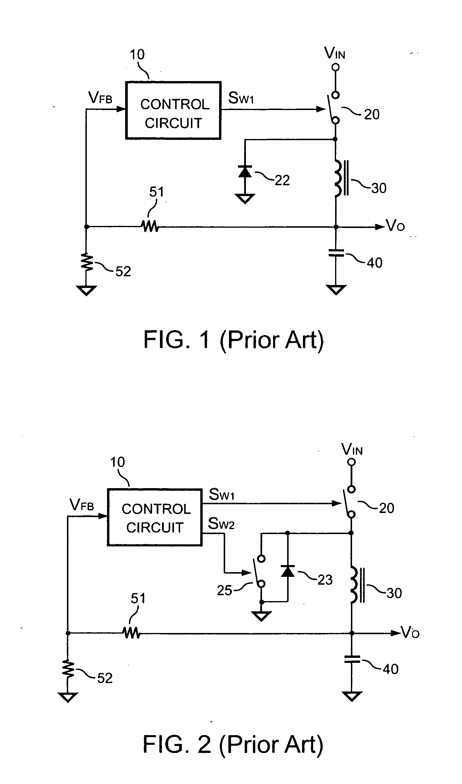 High efficiency buck converter for both full load and light load operations