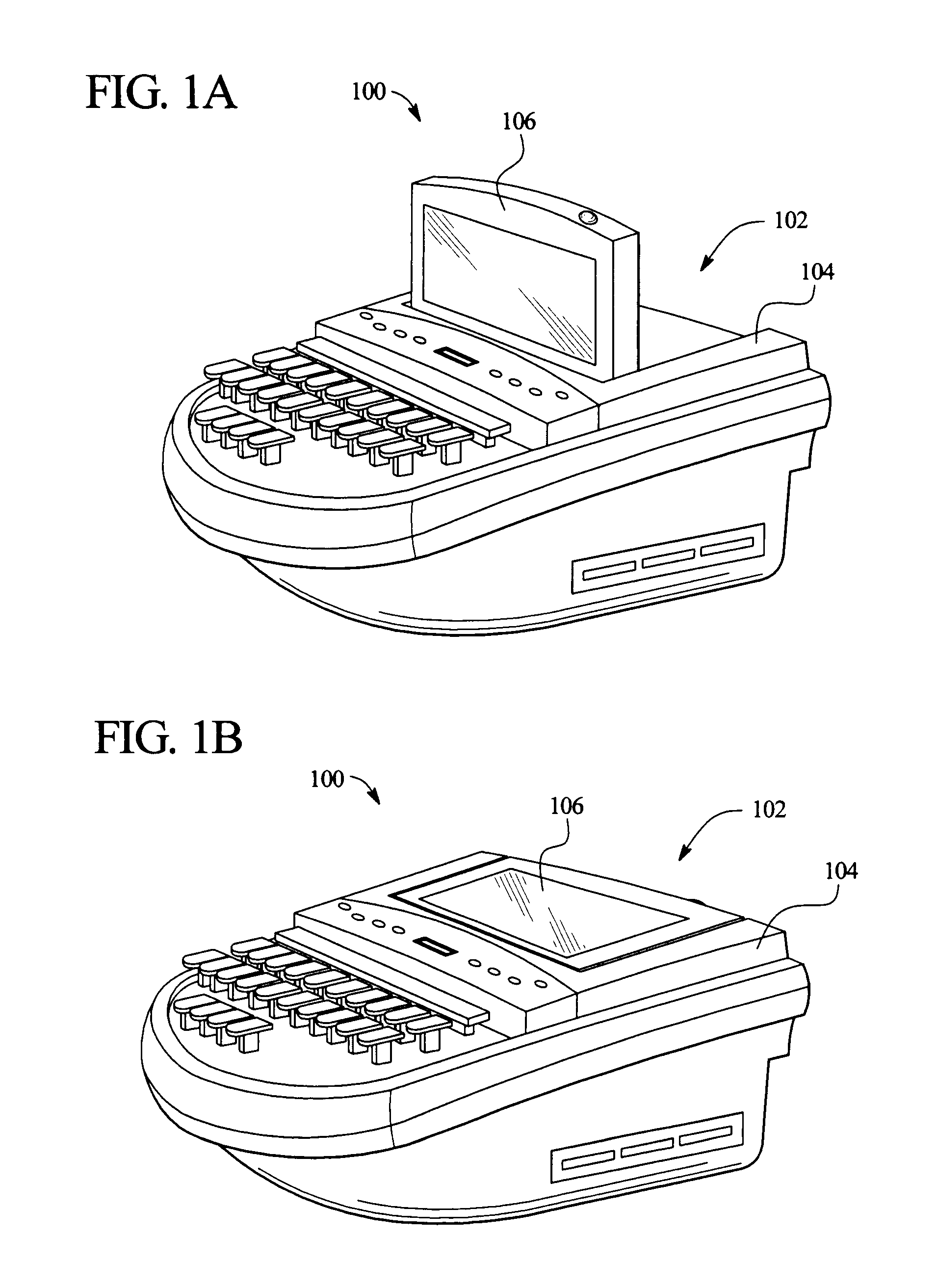 Adjustable LCD screen assembly for writing machine