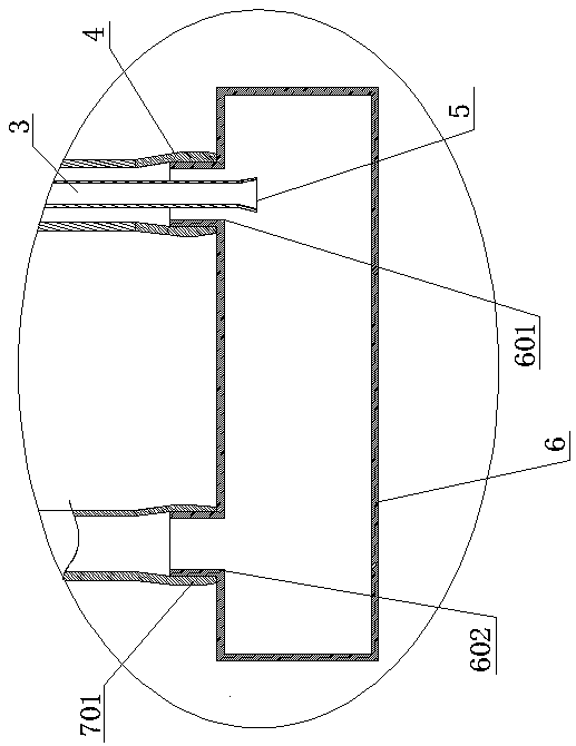 Dust collecting device used for packaging mortar in bulk and bulk mortar packaging device